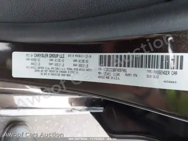 2015 Chrysler 200 1C3CCCCB6FN597481 — photo 9 de la vente Iaai