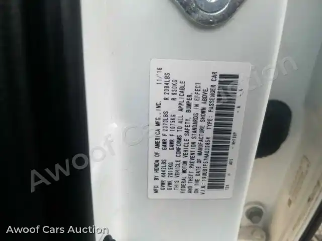 2017 Acura TLX 19UUB1F57HA005854 — Copart auction photo 10