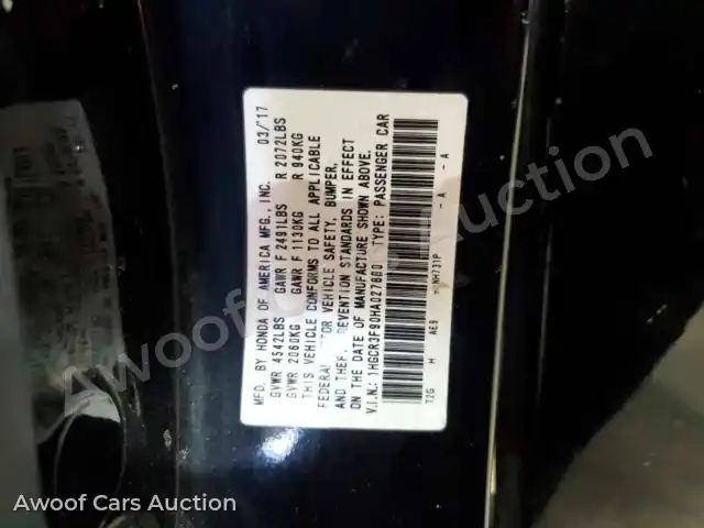 2017 Honda Accord 1HGCR3F90HA027880 — Copart auction photo 12