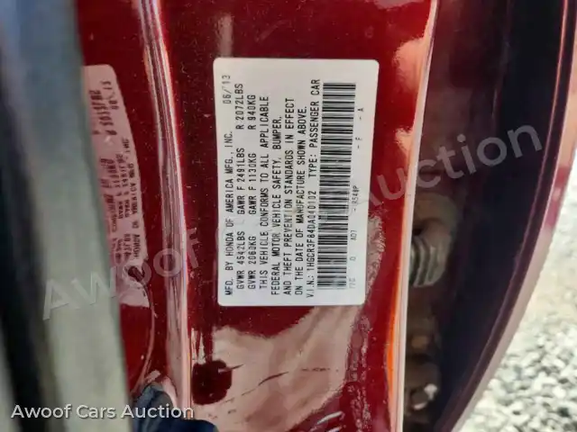2013 Honda Accord 1HGCR3F84DA040102 — Copart auction photo 12
