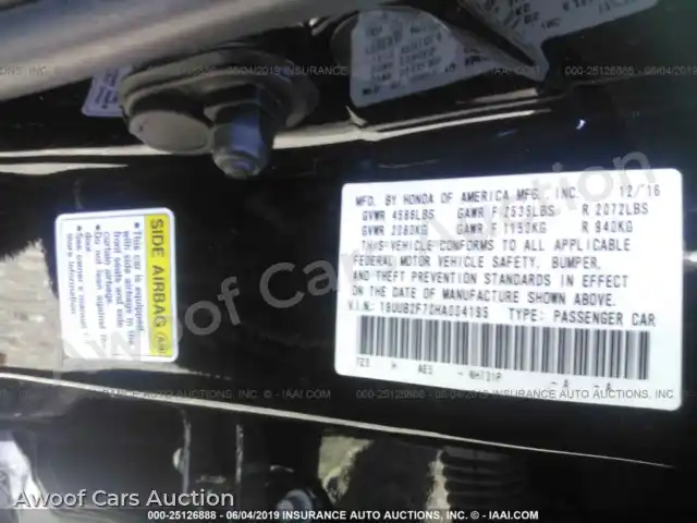 2017 Acura TLX 19UUB2F70HA004195 — Iaai auction photo 9