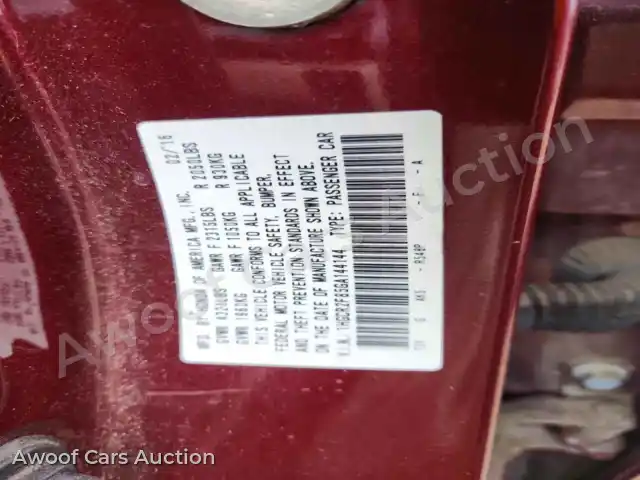 2016 Honda Accord 1HGCR2F85GA144144 — photo 12 de la vente Copart