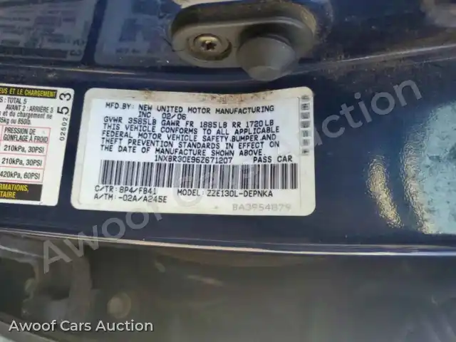 2006 Toyota Corolla 1NXBR30E96Z671207 — Copart auction photo 12