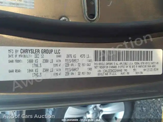 2013 Jeep Compass 1C4NJDEBXDD240448 — Iaai auction photo 9