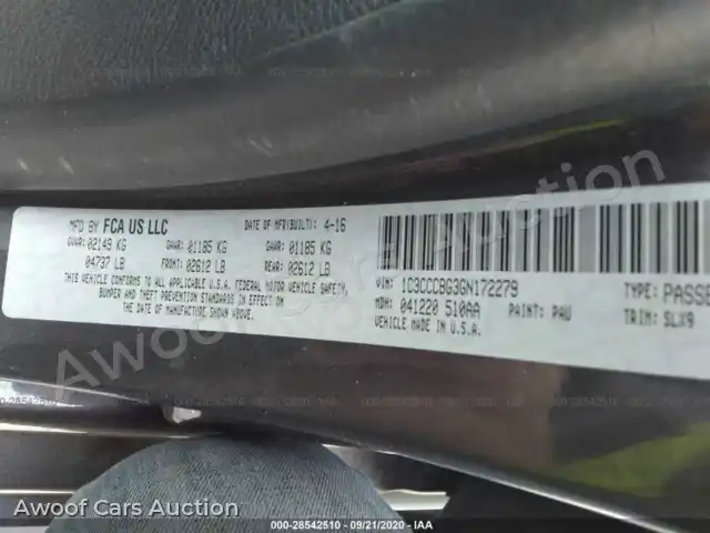 2016 Chrysler 200 1C3CCCBG3GN172279 — Iaai auction photo 9