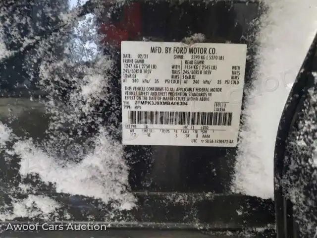 2021 Ford Edge 2FMPK3J9XMBA06394 — Copart auction photo 14