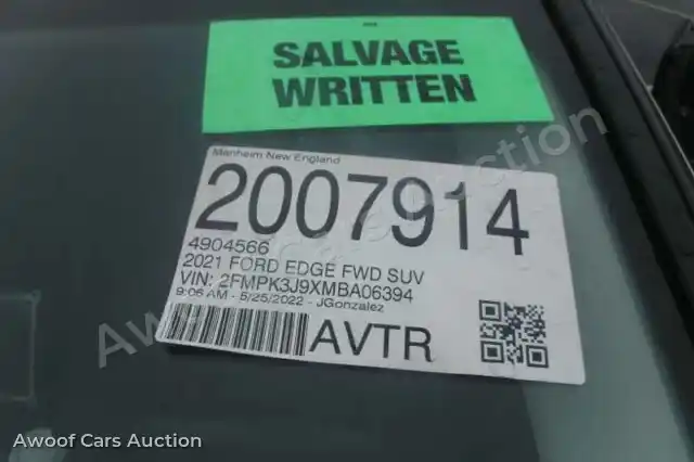 2021 Ford Edge 2FMPK3J9XMBA06394 — Manheim auction photo 11