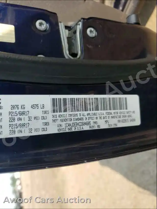 2012 Jeep Compass 1C4NJDEB4CD604605 — Copart auction photo 10
