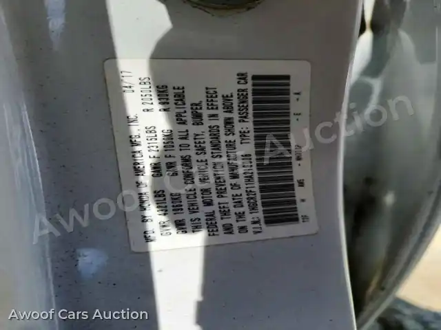 2017 Honda Accord 1HGCR2F11HA216008 — photo 13 de la vente Copart