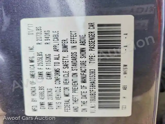 2017 Acura TLX 19UUB2F58HA005383 — Copart auction photo 12