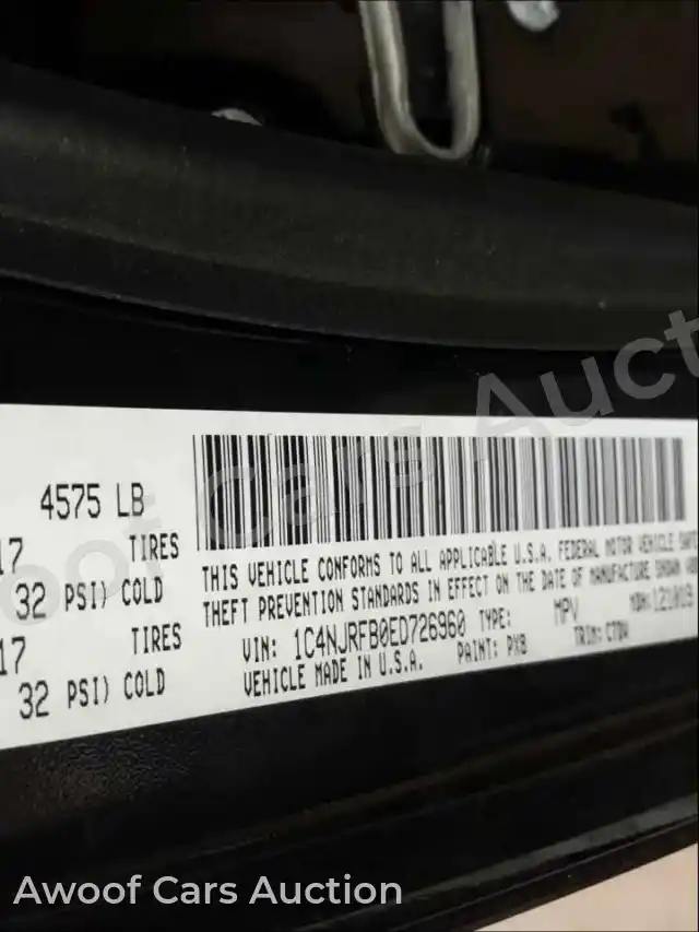 2014 Jeep Patriot 1C4NJRFB0ED726960 — photo 10 de la vente Copart