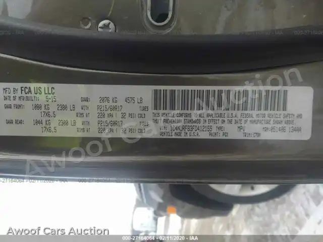 2015 Jeep Patriot 1C4NJRFB3FD412155 — photo 9 de la vente Iaai
