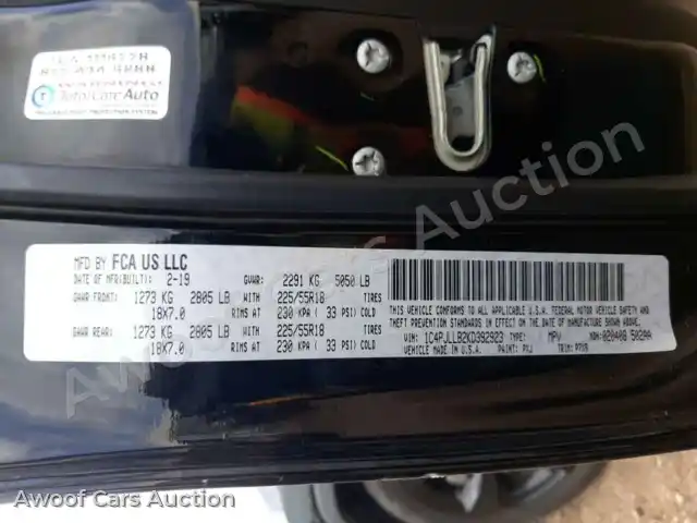 2019 Jeep Grand Cherokee 1C4PJLLB2KD392923 — photo 13 de la vente Copart