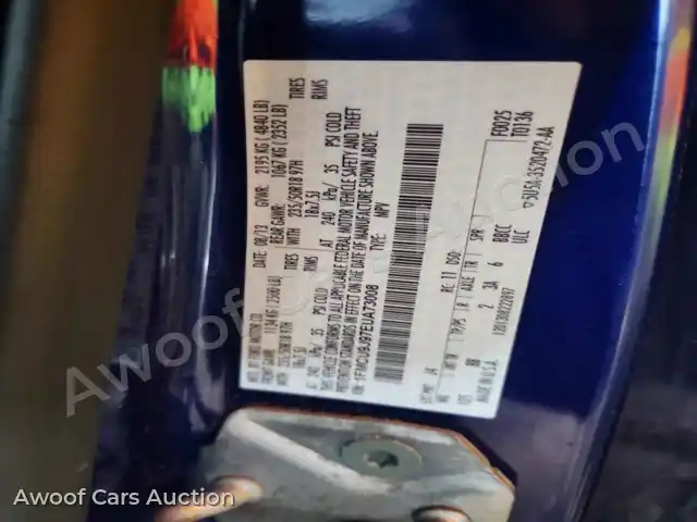 2014 Ford Escape 1FMCU9J97EUA73008 — Copart auction photo 13