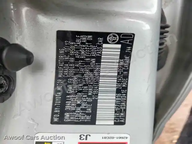 2013 Toyota Corolla 2T1BU4EE5DC962881 — Copart auction photo 13