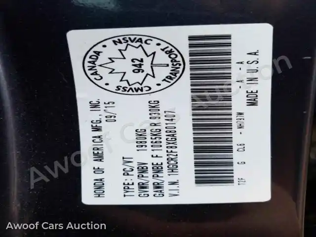 2016 Honda Accord 1HGCR2F8XGA801407 — photo 12 de la vente Copart