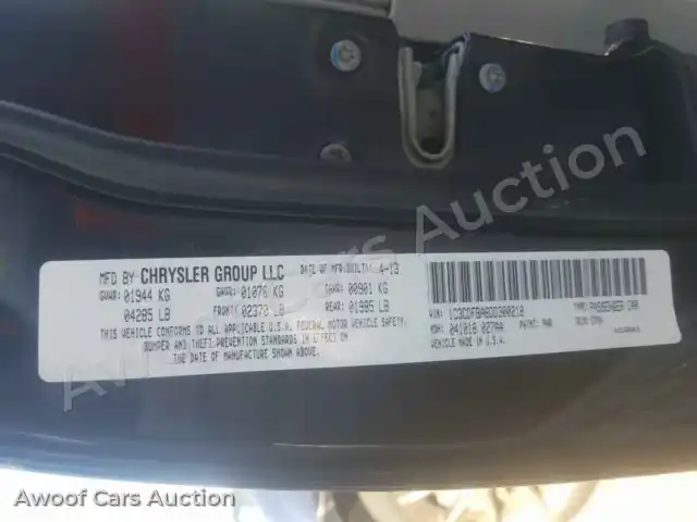 2013 Dodge Dart 1C3CDFBA6DD300218 — Copart auction photo 10