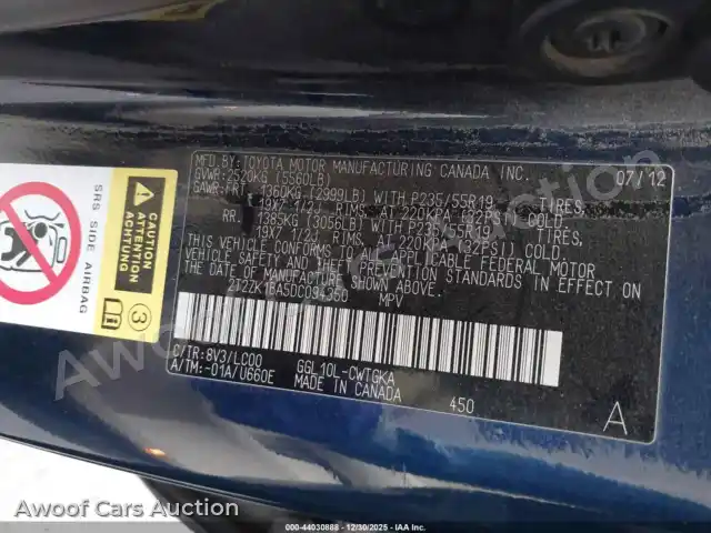 2013 Lexus RX 350 2T2ZK1BA5DC094350 — Iaai auction photo 9