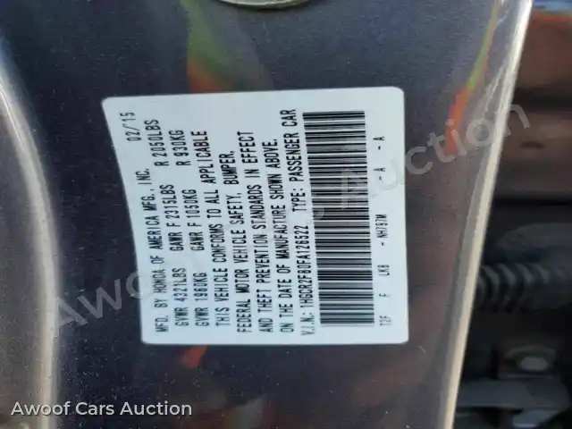 2015 Honda Accord 1HGCR2F80FA126522 — Copart auction photo 12