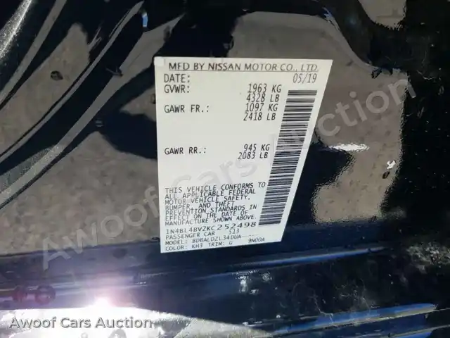 2019 Nissan Altima 1N4BL4BV2KC252498 — Manheim auction photo 15