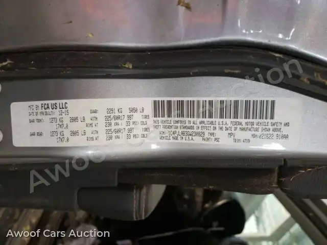 2016 Jeep Cherokee 1C4PJLAB3GW230829 — Copart auction photo 10