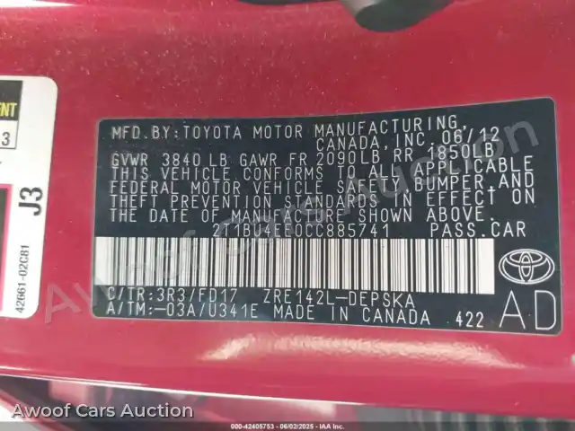 2012 Toyota Corolla 2T1BU4EE0CC885741 — Iaai auction photo 9