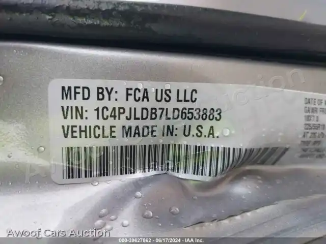 2020 Jeep Cherokee 1C4PJLDB7LD653883 — Iaai auction photo 9