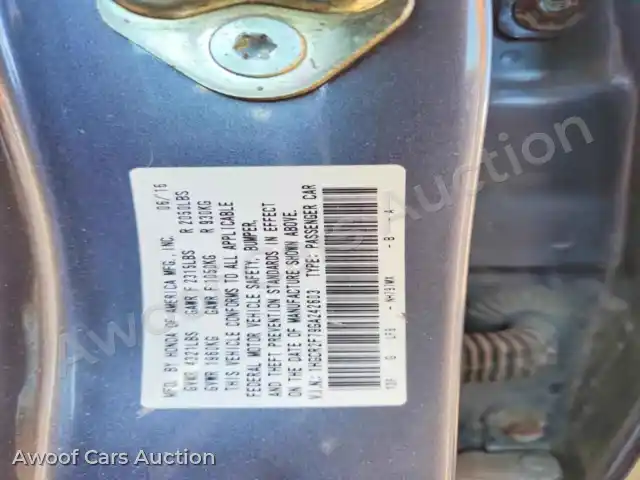 2016 Honda Accord 1HGCR2F79GA242603 — Copart auction photo 13