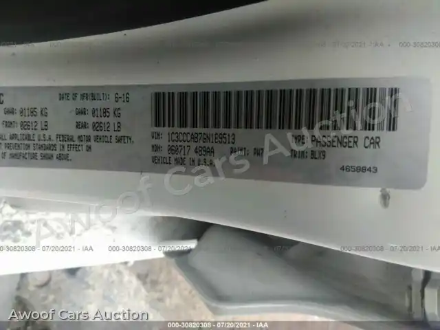 2016 Chrysler 200 1C3CCCAB7GN189513 — photo 9 de la vente Iaai