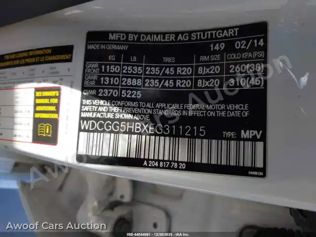 2014 Mercedes-Benz GLK 350 WDCGG5HBXEG311215 — Iaai auction photo 9