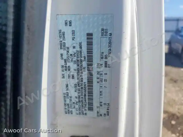 2008 Ford Econoline 1FTNE24W08DA68501 — Copart auction photo 13