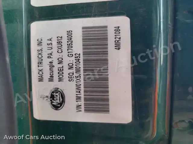 2018 Mack ALL Other 1M1AW01X5JM010452 — Copart auction photo 10