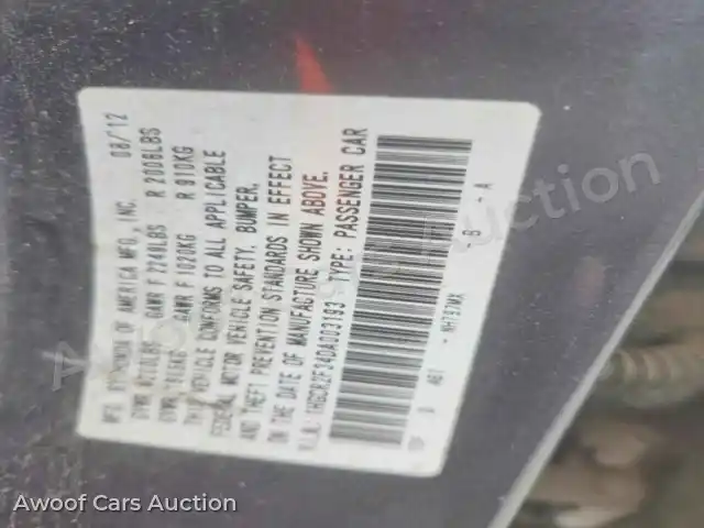 2013 Honda Accord 1HGCR2F34DA003193 — Copart auction photo 12