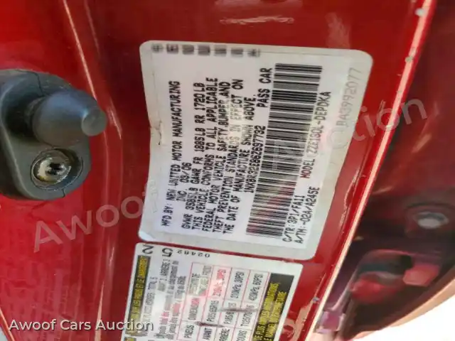 2006 Toyota Corolla 1NXBR32E86Z697732 — hoton gwanjo Copart na 12