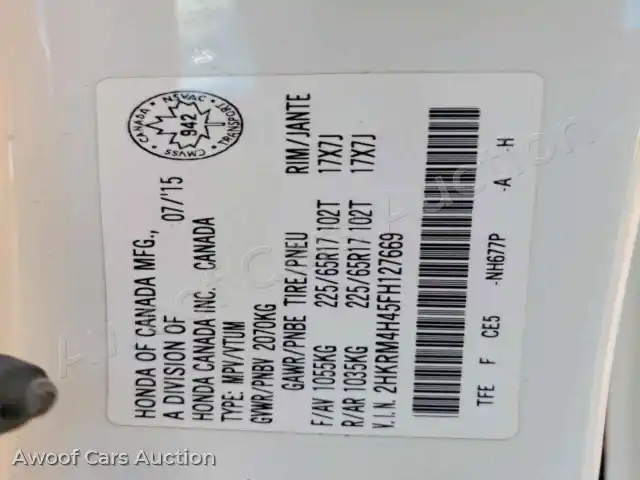 2015 Honda CRV 2HKRM4H45FH127669 — Copart auction photo 13