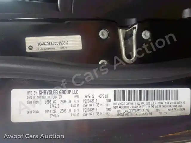 2013 Jeep Compass Latitude 1C4NJDEB6DD253312 — Copart auction photo 10