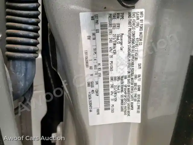 2012 Ford Focus SE 1FAHP3F27CL197895 — Copart auction photo 10