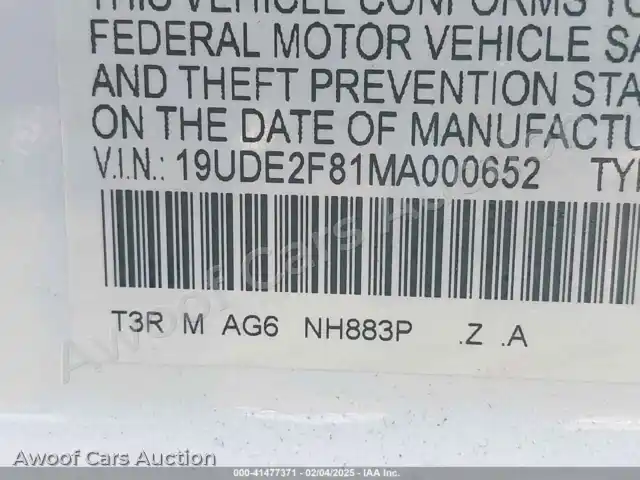 2021 Acura ILX 19UDE2F81MA000652 — Iaai auction photo 9