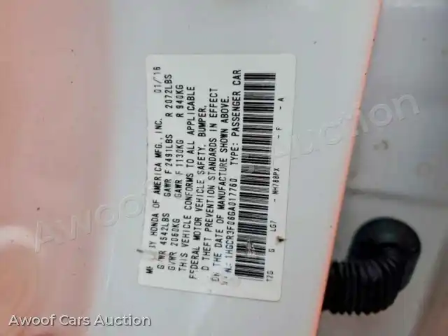 2016 Honda Accord 1HGCR3F06GA017760 — photo 13 de la vente Copart