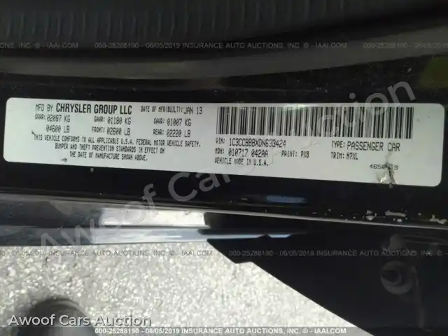2013 Chrysler 200 1C3CCBBBXDN633424 — Iaai auction photo 9