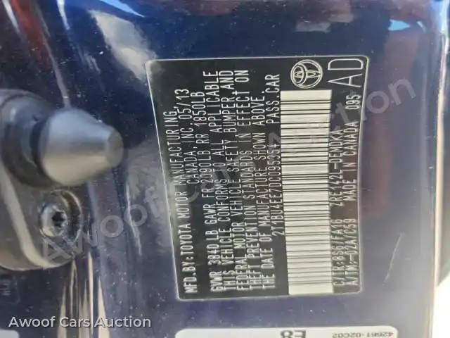 2013 Toyota Corolla 2T1BU4EE7DC095354 — Copart auction photo 12