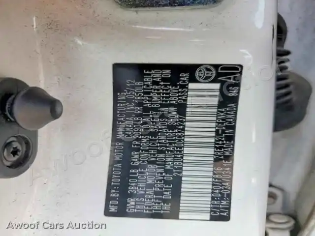 2012 Toyota Corolla 2T1BU4EE0CC874237 — Copart auction photo 12