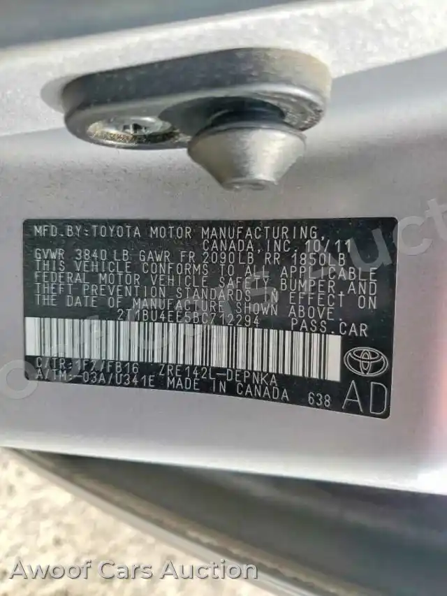 2011 Toyota Corolla 2T1BU4EE5BC712294 — Copart auction photo 12