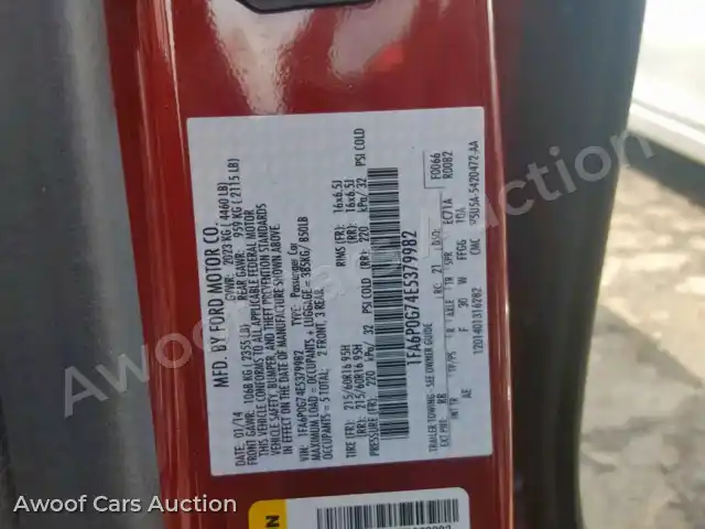 2014 Ford Fusion 1FA6P0G74E5379982 — photo 10 de la vente Copart