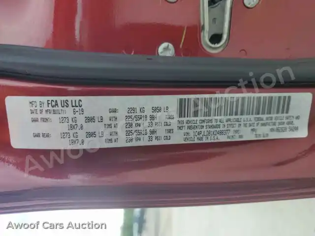 2019 Jeep Grand Cherokee 1C4PJLDB1KD488377 — Copart auction photo 13
