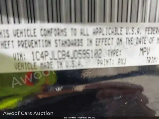 2018 Jeep Cherokee 1C4PJLCB4JD595102 — Iaai auction photo 9