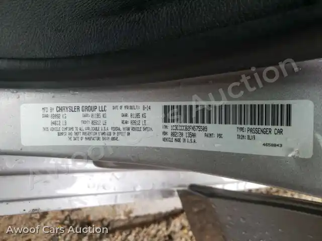 2015 Chrysler 200 1C3CCCCB2FN575509 — Copart auction photo 10