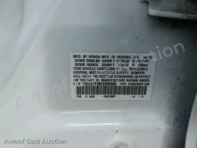 2014 Acura ILX 19VDE1F38EE008588 — Copart auction photo 10