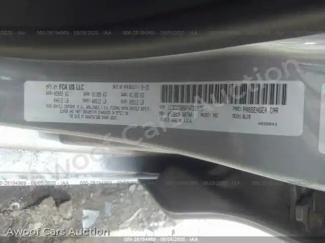 2015 Chrysler 200 1C3CCCBB6FN733125 — Iaai auction photo 9