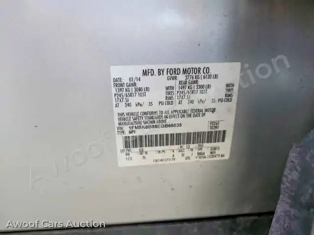 2014 Ford Explorer 1FM5K8B88EGB66035 — Copart auction photo 13
